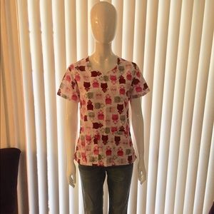 Aspca Cat Scrub Top Size XS